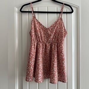 SHEIN Pink Floral Tank Size Large